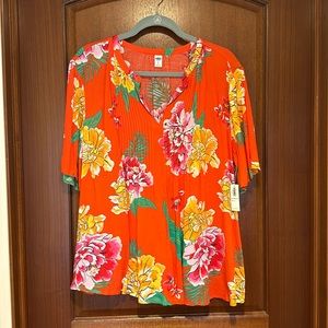 NWT floral blouse XL